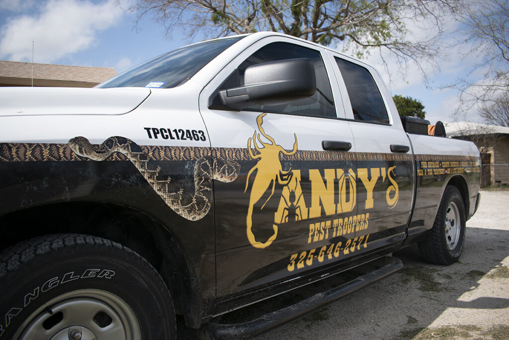 local pest control and treatment company truck
